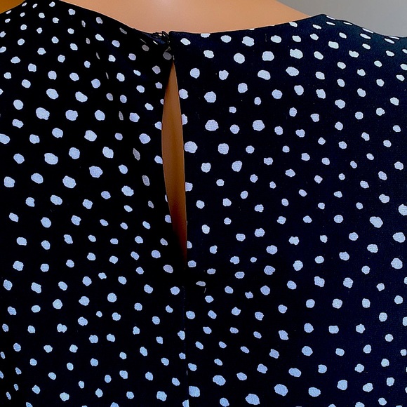 ANNE KLEIN POLKA DOT A LINE FULLY LINED SUNDRESS SZ 10 EUC - Picture 7 of 8